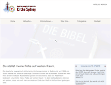 Tablet Screenshot of kirche-sydney.org.au